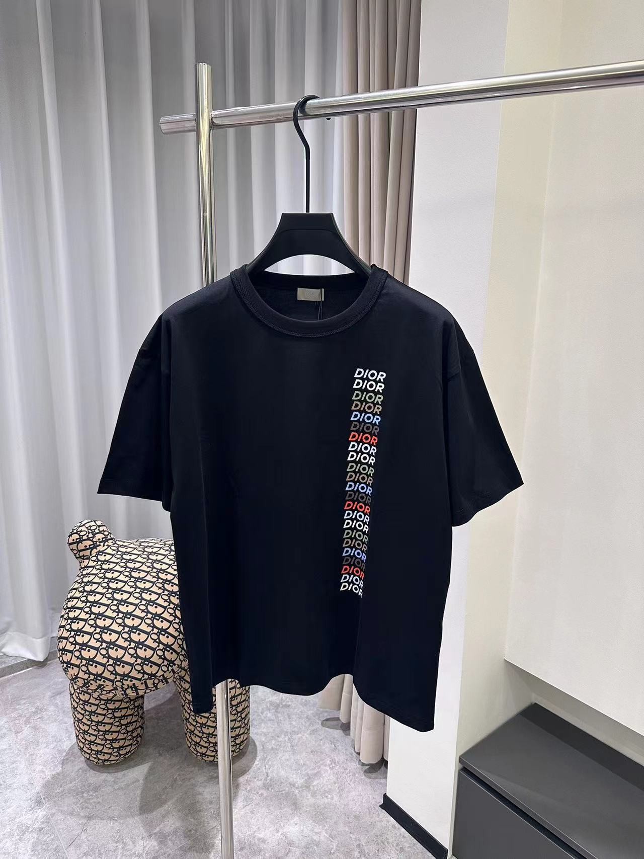 DR24ss rainbow letter round neck short sleeve