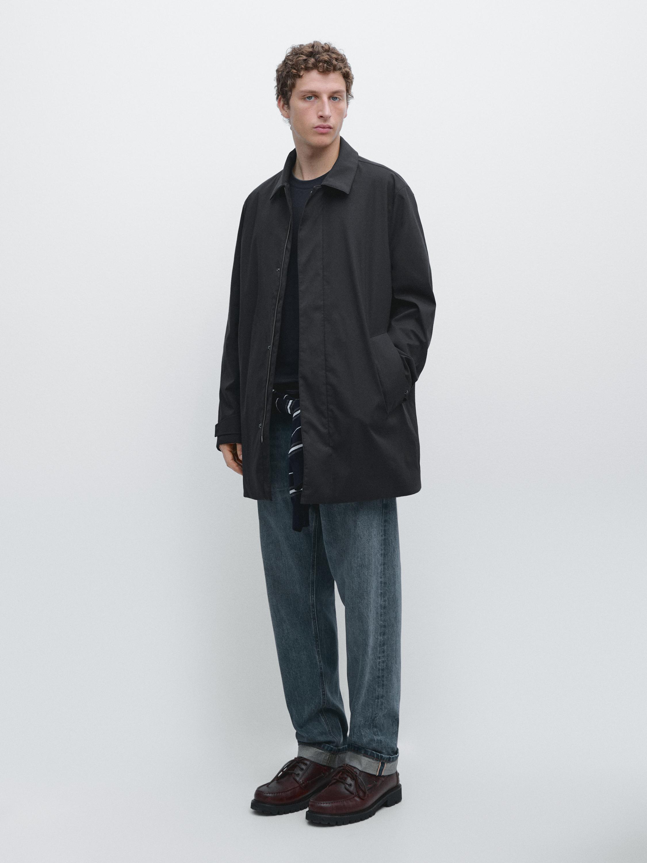 Trench tejido water repellent