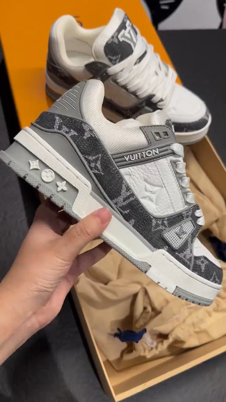 LV  Trainer Sneaker ‘Denim Monogram Grey’