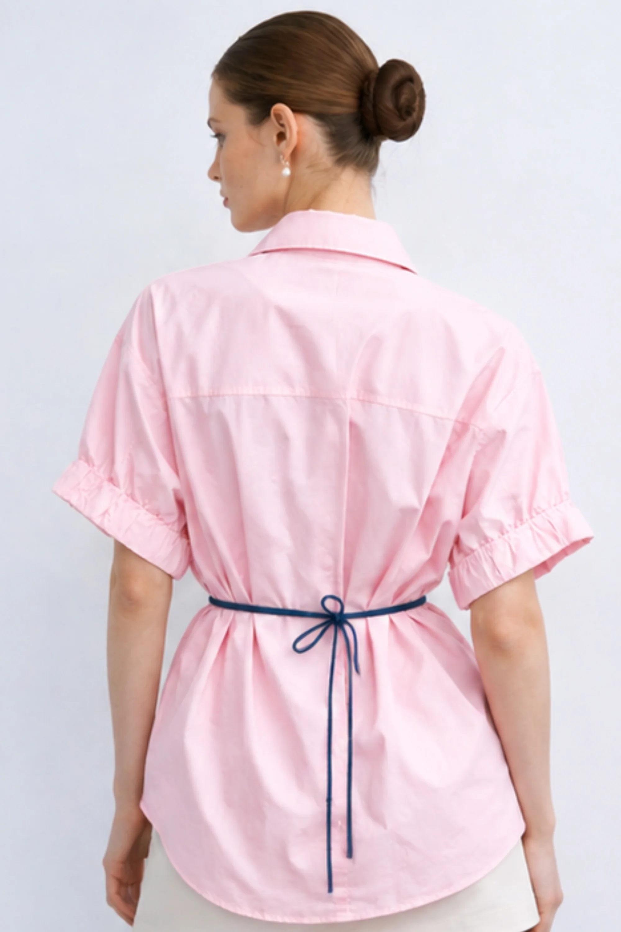 Pink Rose Collar Shirt