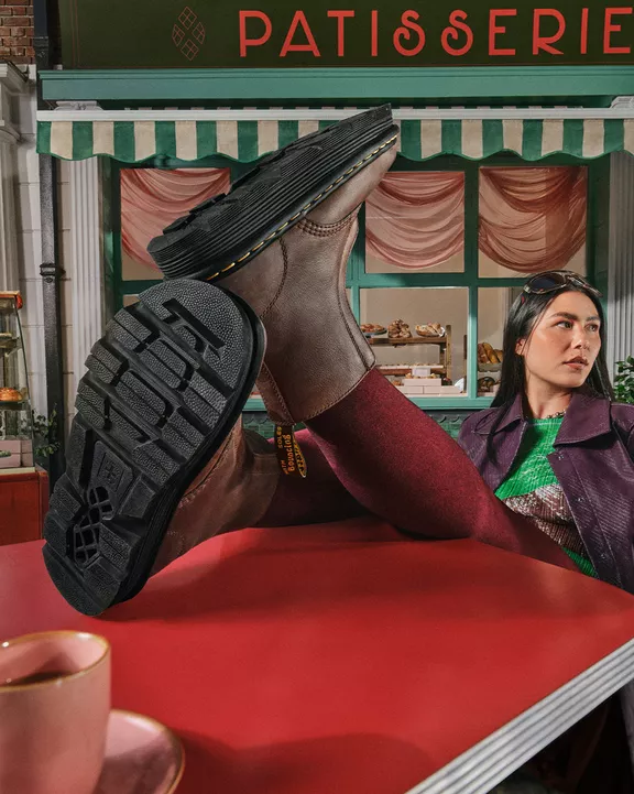 Zebzag Laceless Slip On Leather Boots