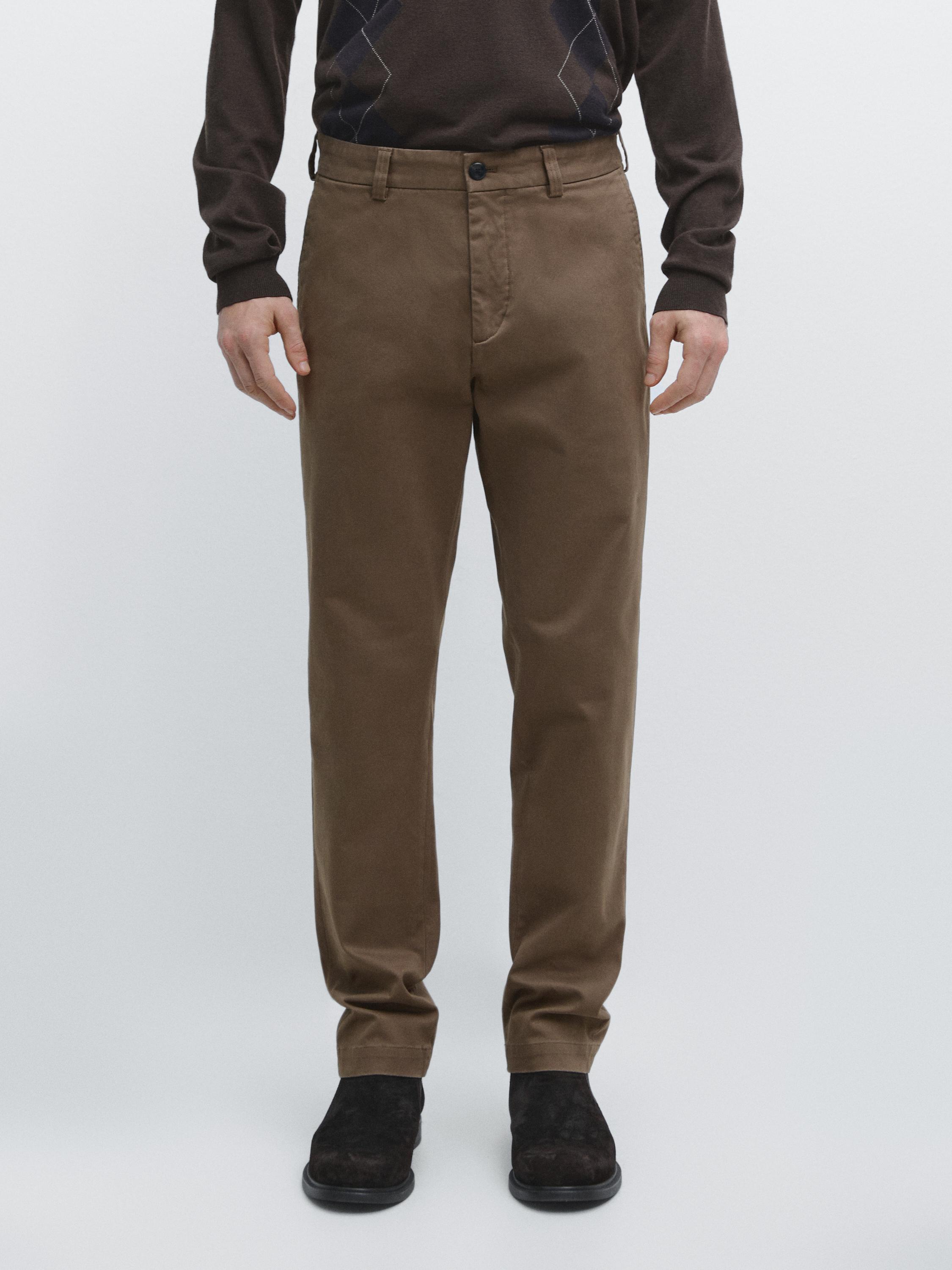 Pantalón tapered fit microestructura
