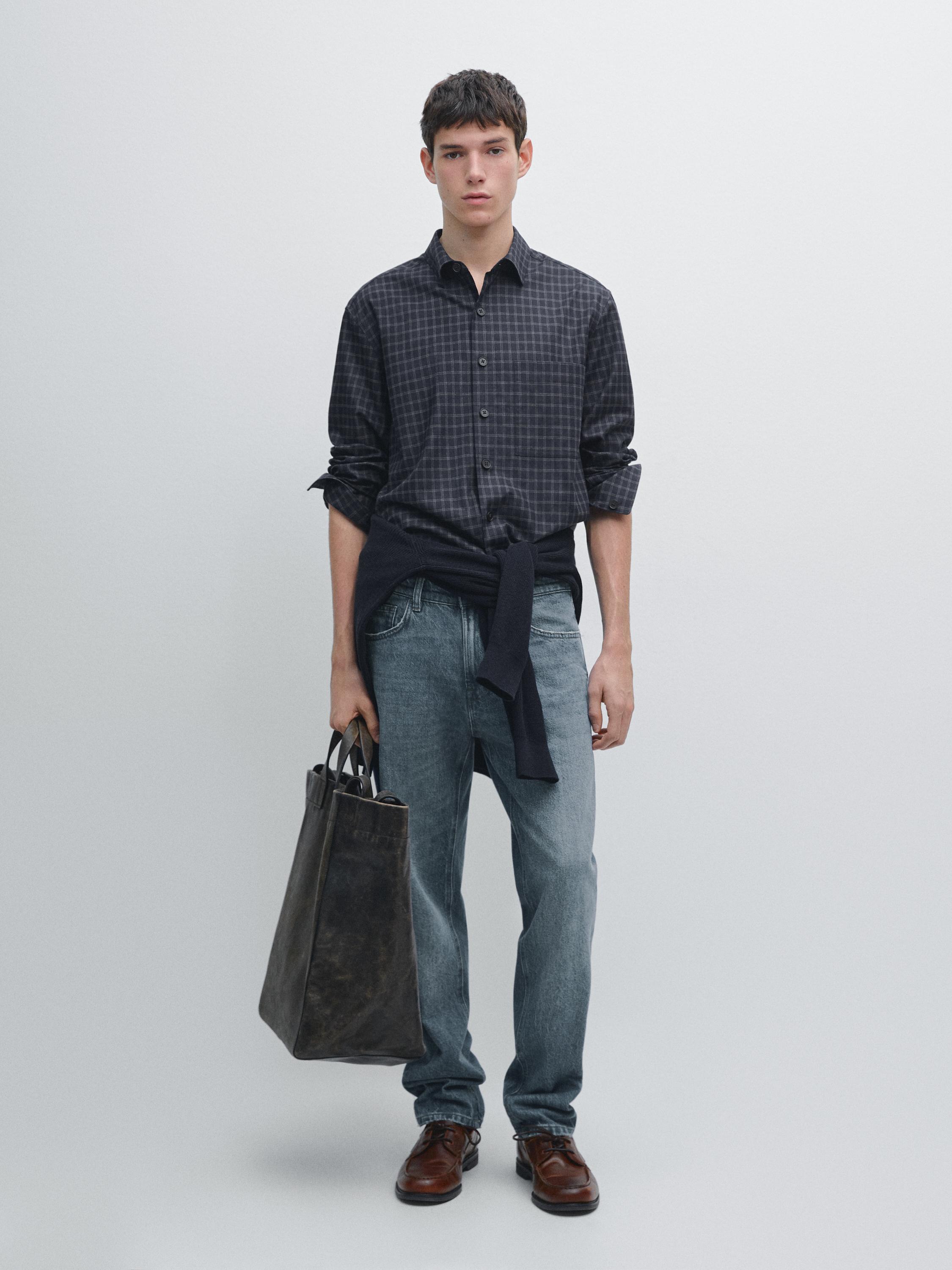 Camisa cuadros relaxed fit