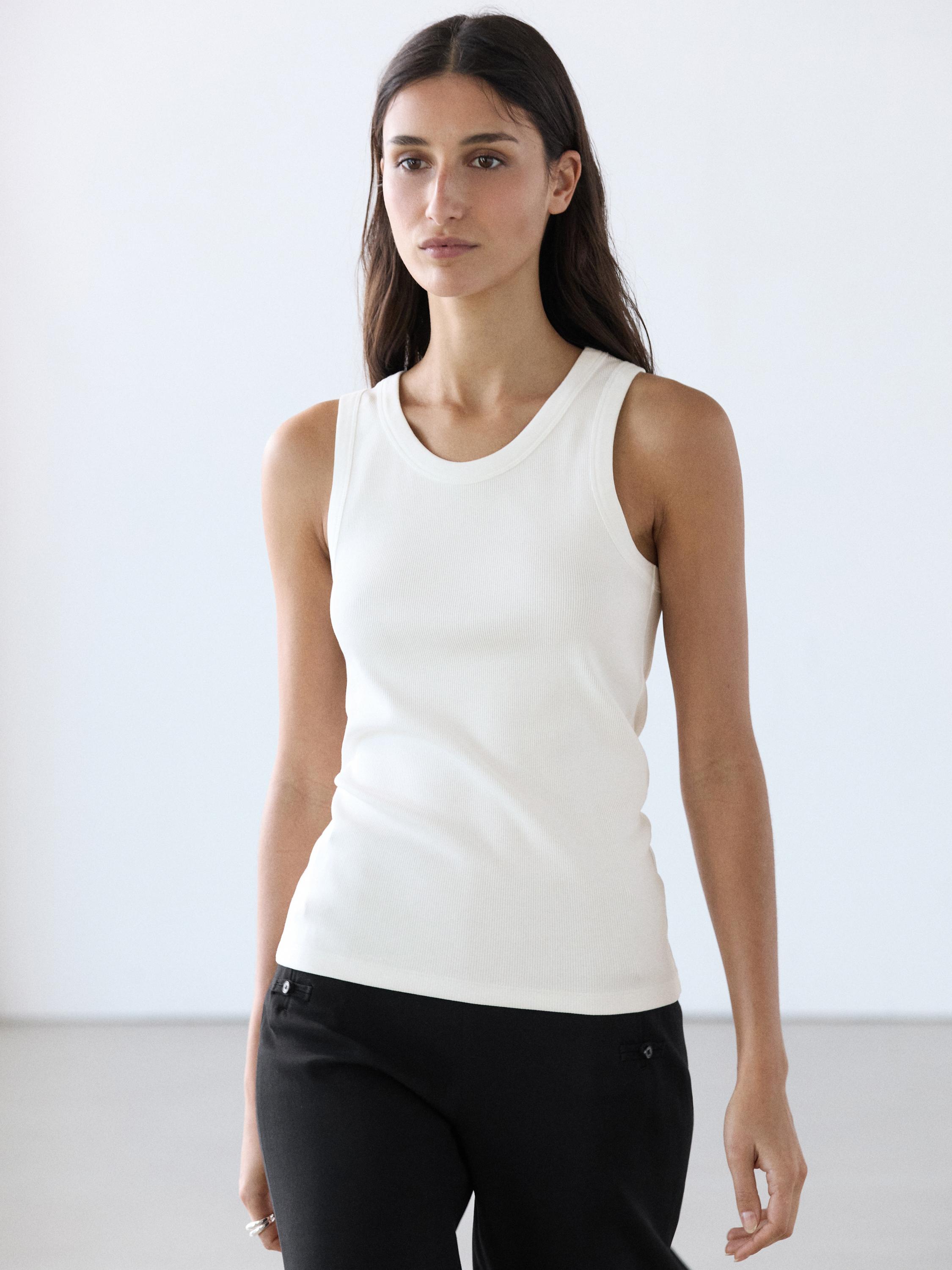 Camiseta halter mezcla algodón