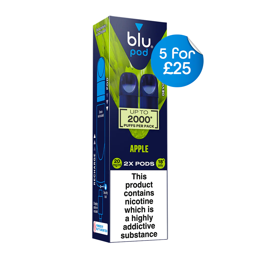 Blu Pre-Filled Replacement Vape Pods 20mg/ml 2 Pack - Apple