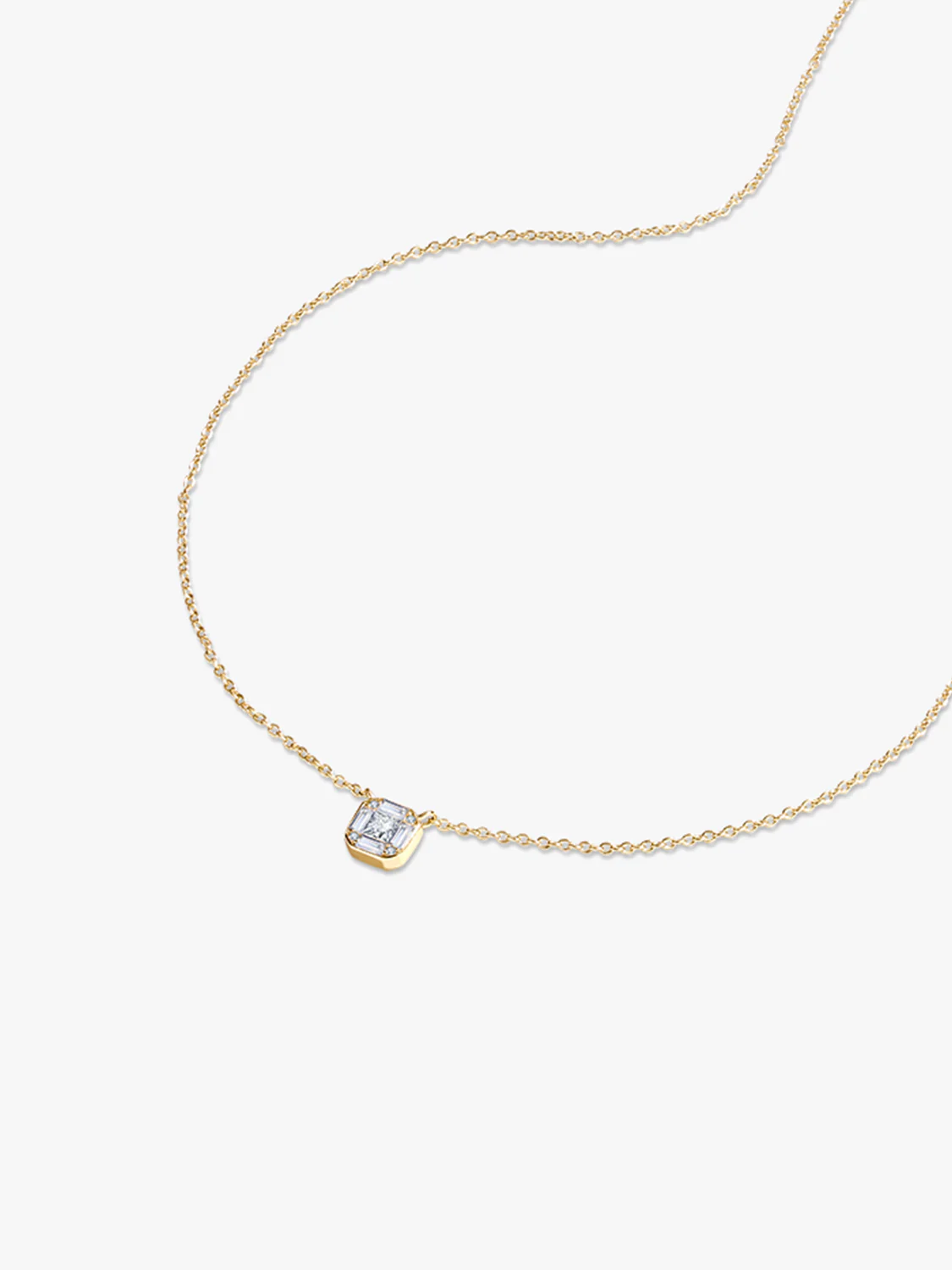 Mosaic Sapphire Cushion Necklace