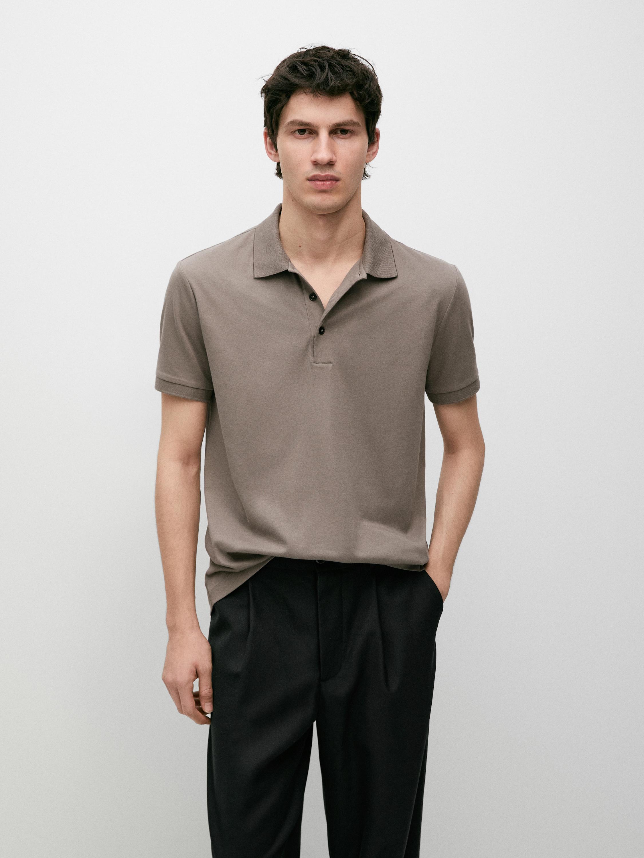 Polo manga corta mezcla algodón