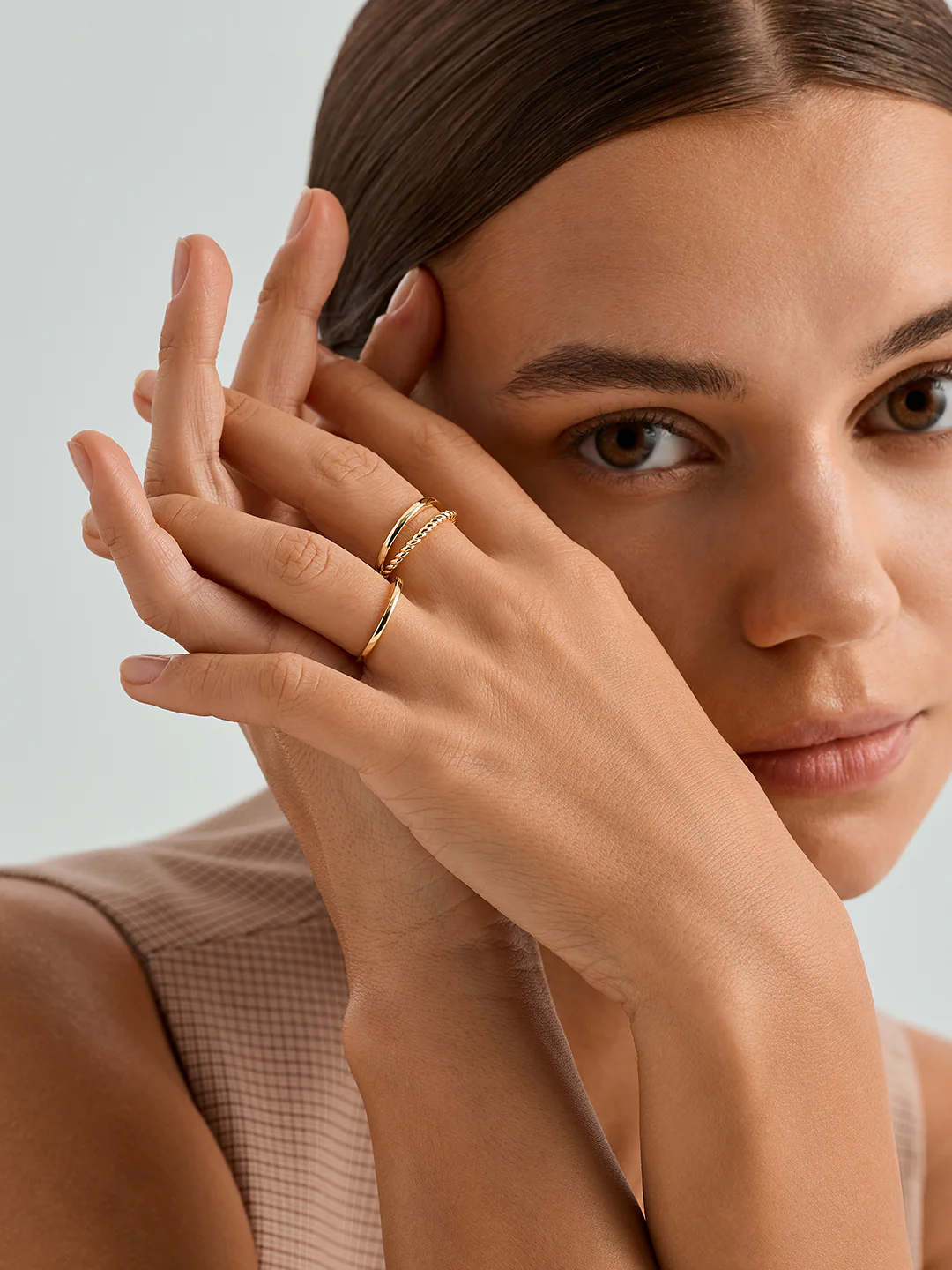 Twist Double Band Open Ring