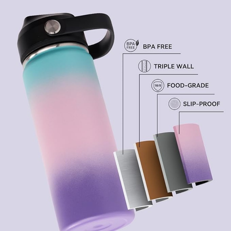 THERMOCLOUD 18oz Insulated Stainless Steel Water Bottle
