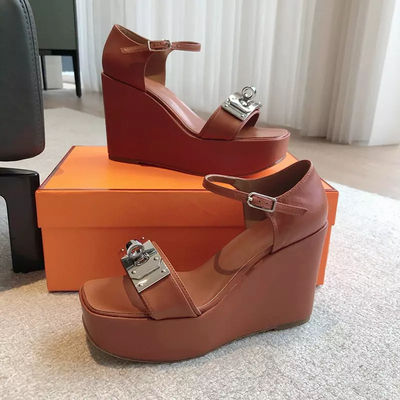 Classical High Quality Real Leather heels Sandals LX-872303