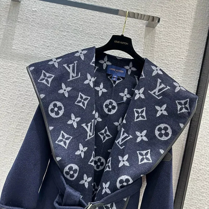 Full printed wrap style hooded woolen MY-93248