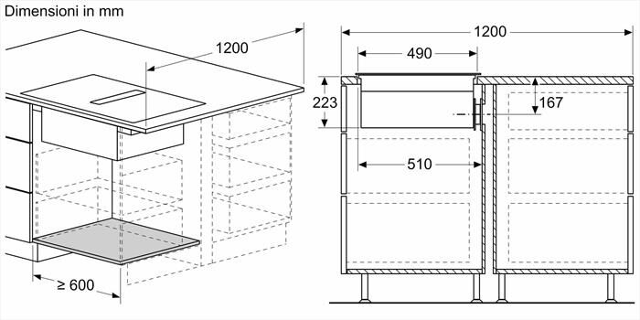 BOSCH - Piano in vetro ceramica ad induzione PVS831B16E-Nero