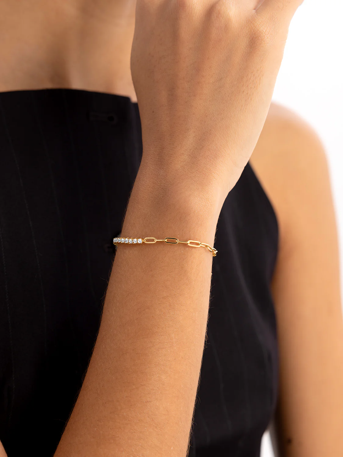 Mixed Link Tennis Bracelet