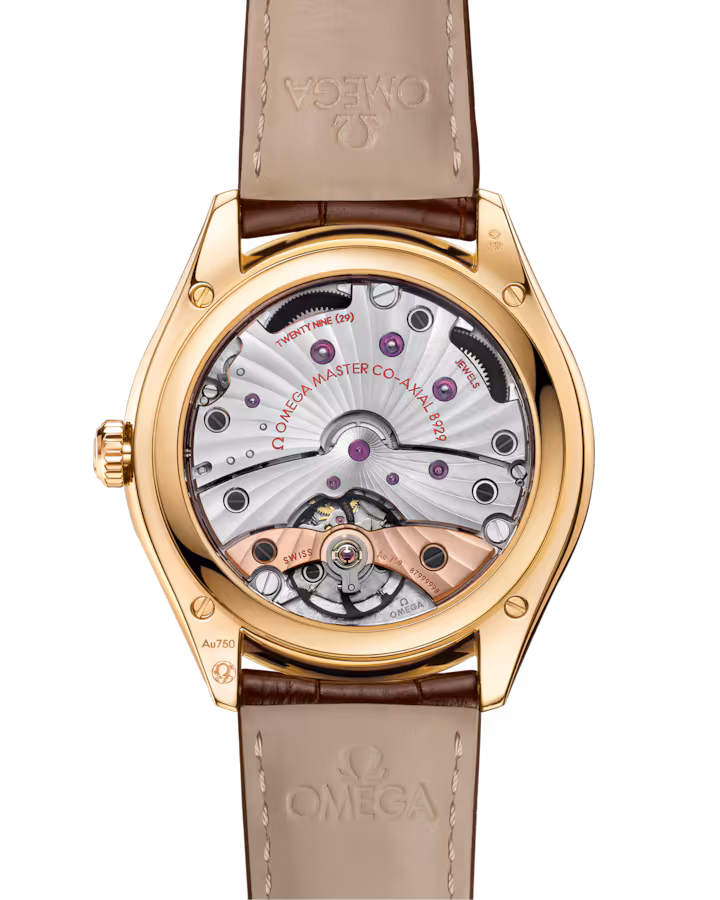 Omega De Ville Trésor 40mm White Dial 18k Yellow Gold Strap 435.53.40.21.09.001