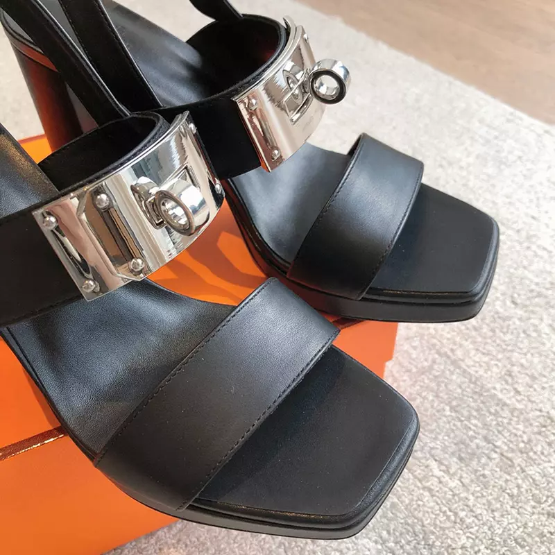 Fashion High Quality Real Leather heels Sandals LX-872304