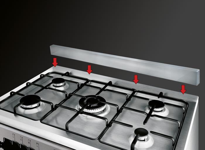 GLEM GAS - Cucina a gas UR965VI Classe A-Inox