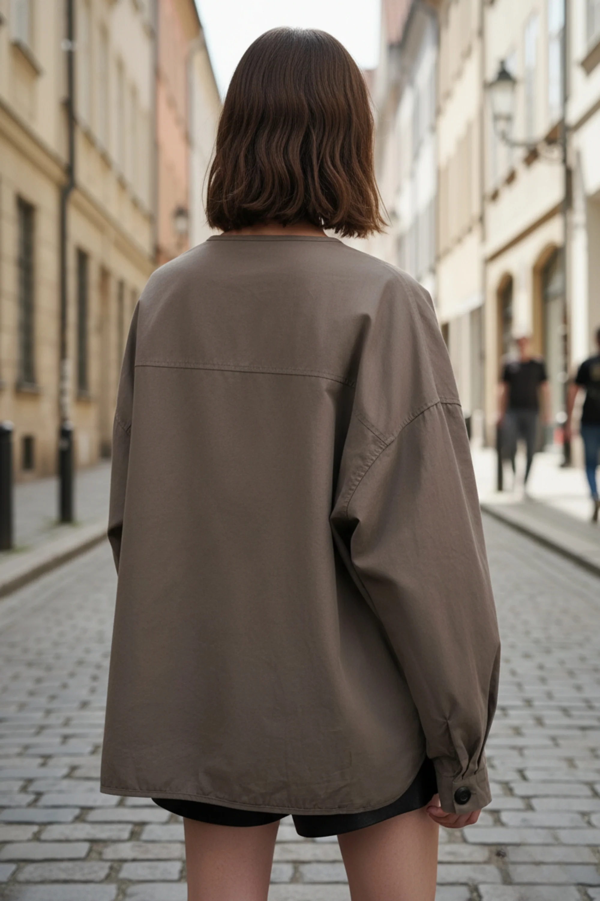 Diagonal Flap Street Wrap Shirt
