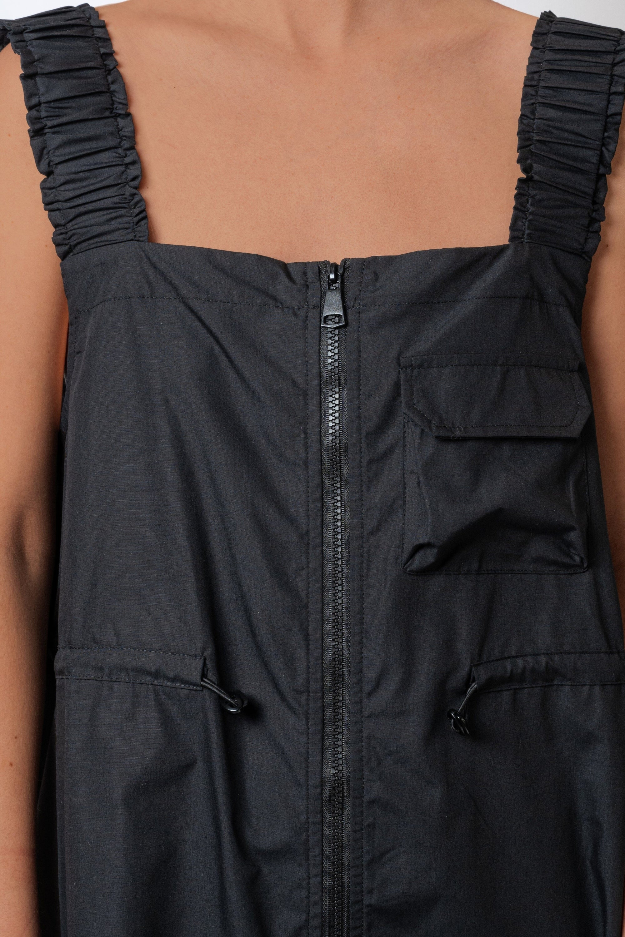 Sunset Black Zippered Dress