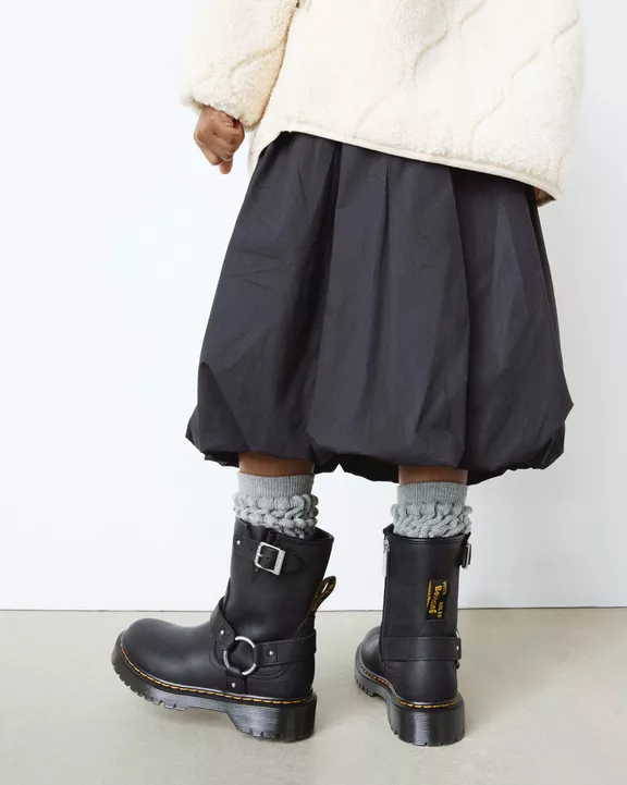 JUNIOR GENAYA LEATHER BIKER BOOTS