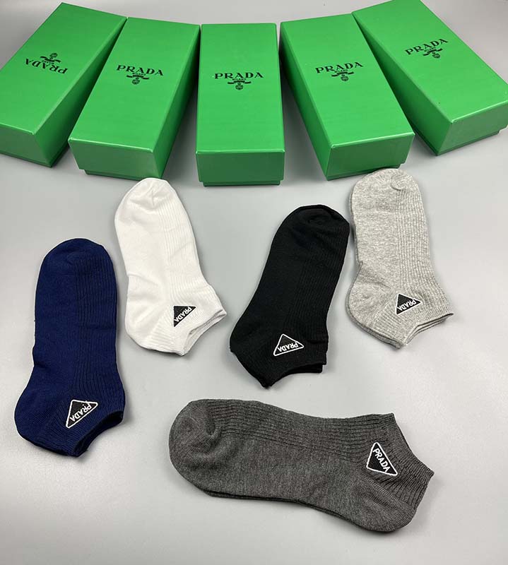 Set of 5 Pairs of Cotton Breathable Ankle Socks WZ-924000258