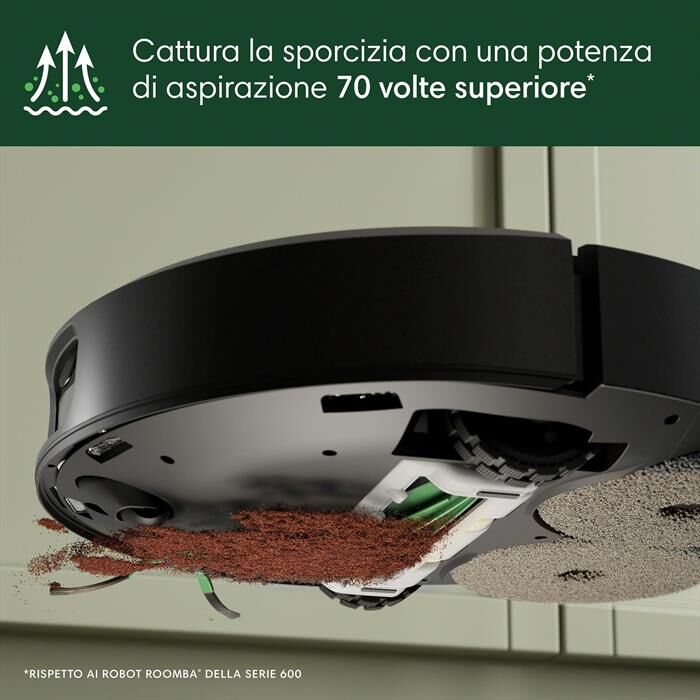 iROBOT - Aspirapolvere ROOMBA PLUS 505 COMBO AUTOWASH DOCK-Black