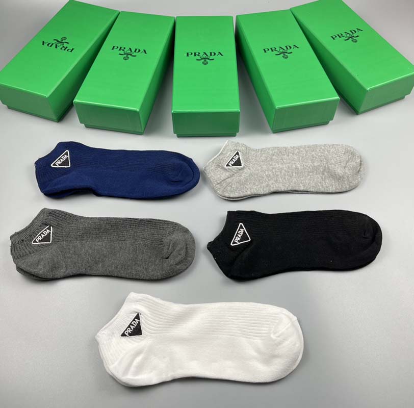 Set of 5 Pairs of Cotton Breathable Ankle Socks WZ-924000258