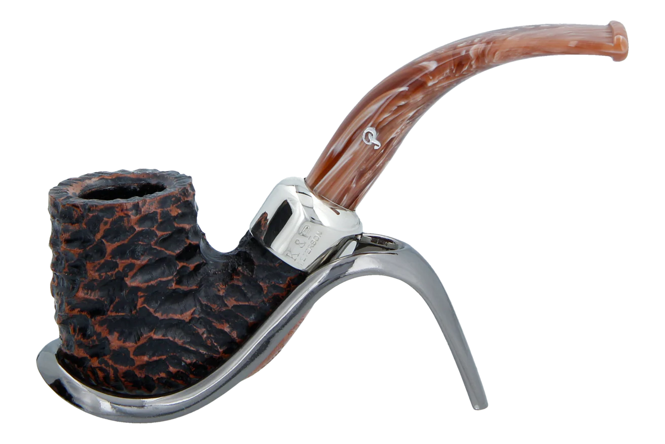 Peterson of Dublin Derry Rusticated Briar Smoking Pipe - Shape 338 - 9mm
