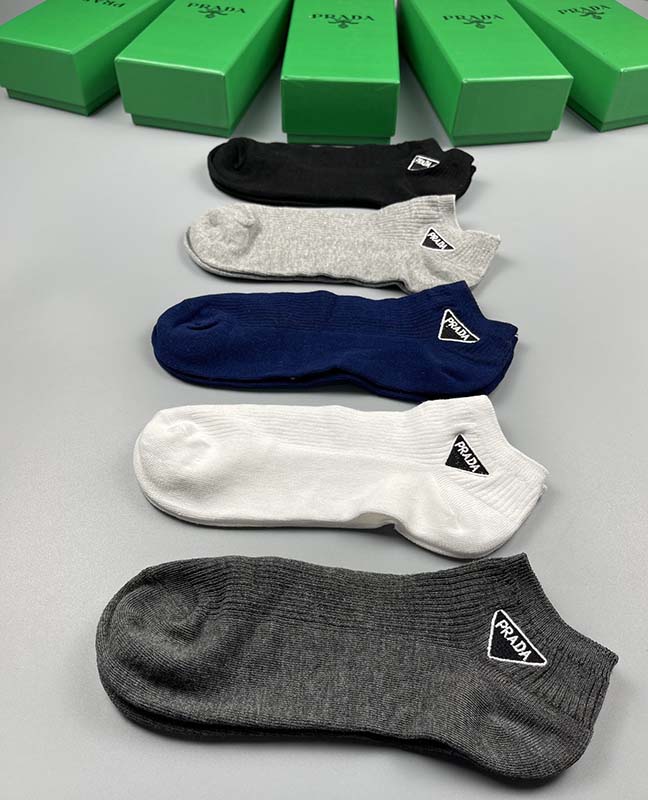 Set of 5 Pairs of Cotton Breathable Ankle Socks WZ-924000258