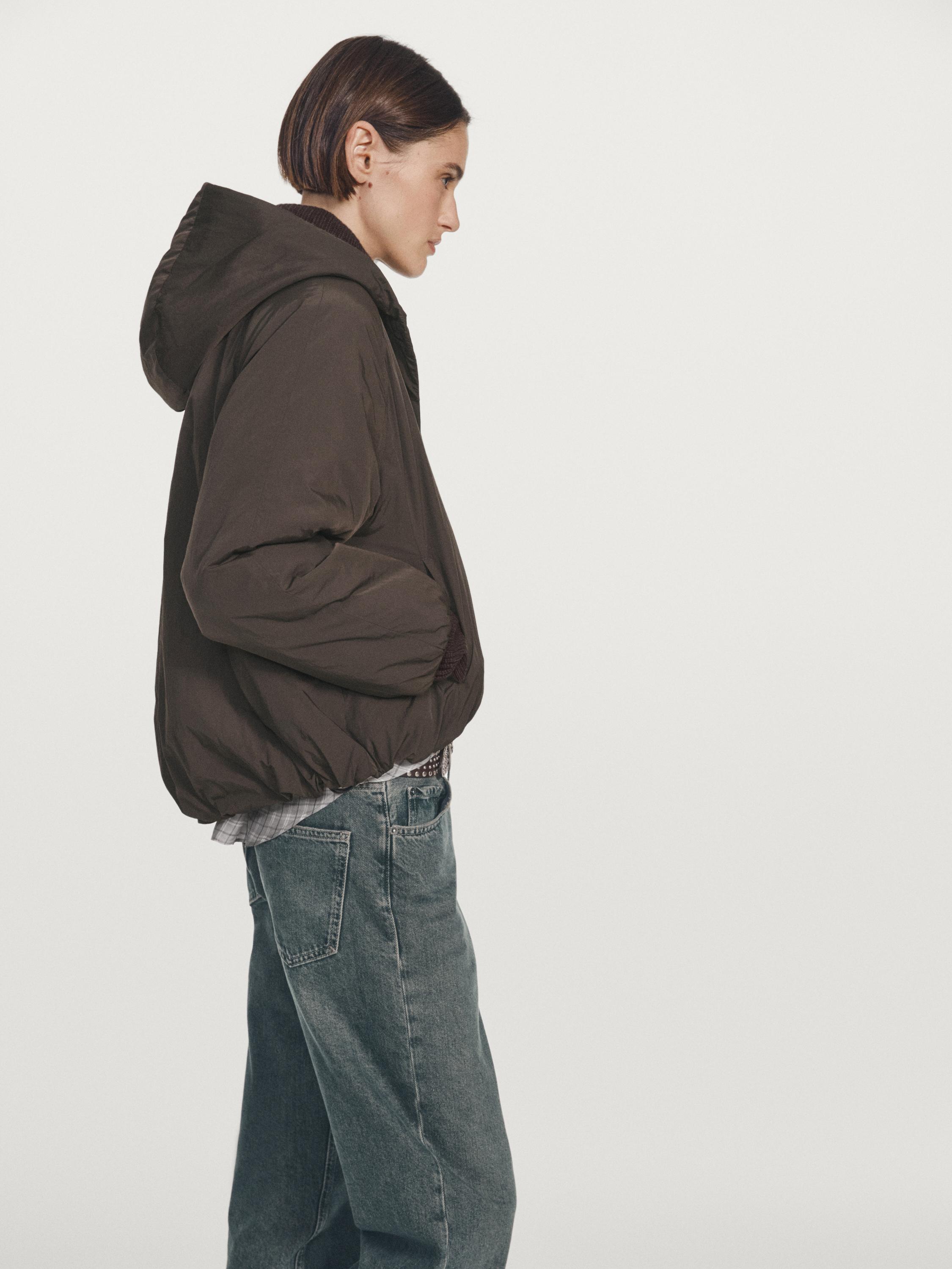 Chaqueta bomber capucha water repellent