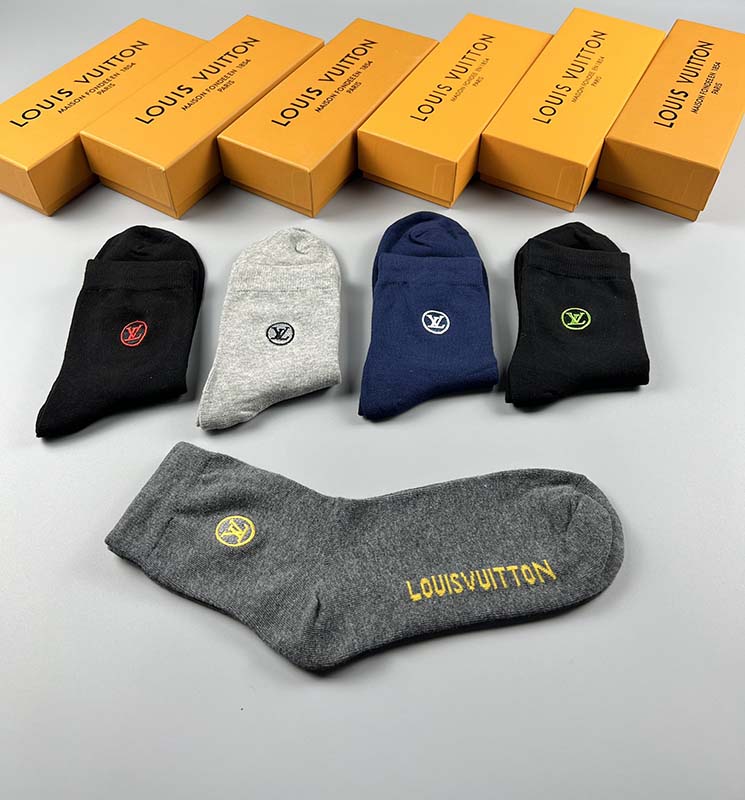 Set of 5 Pairs of Cotton Breathable Crew Socks WZ-924000243