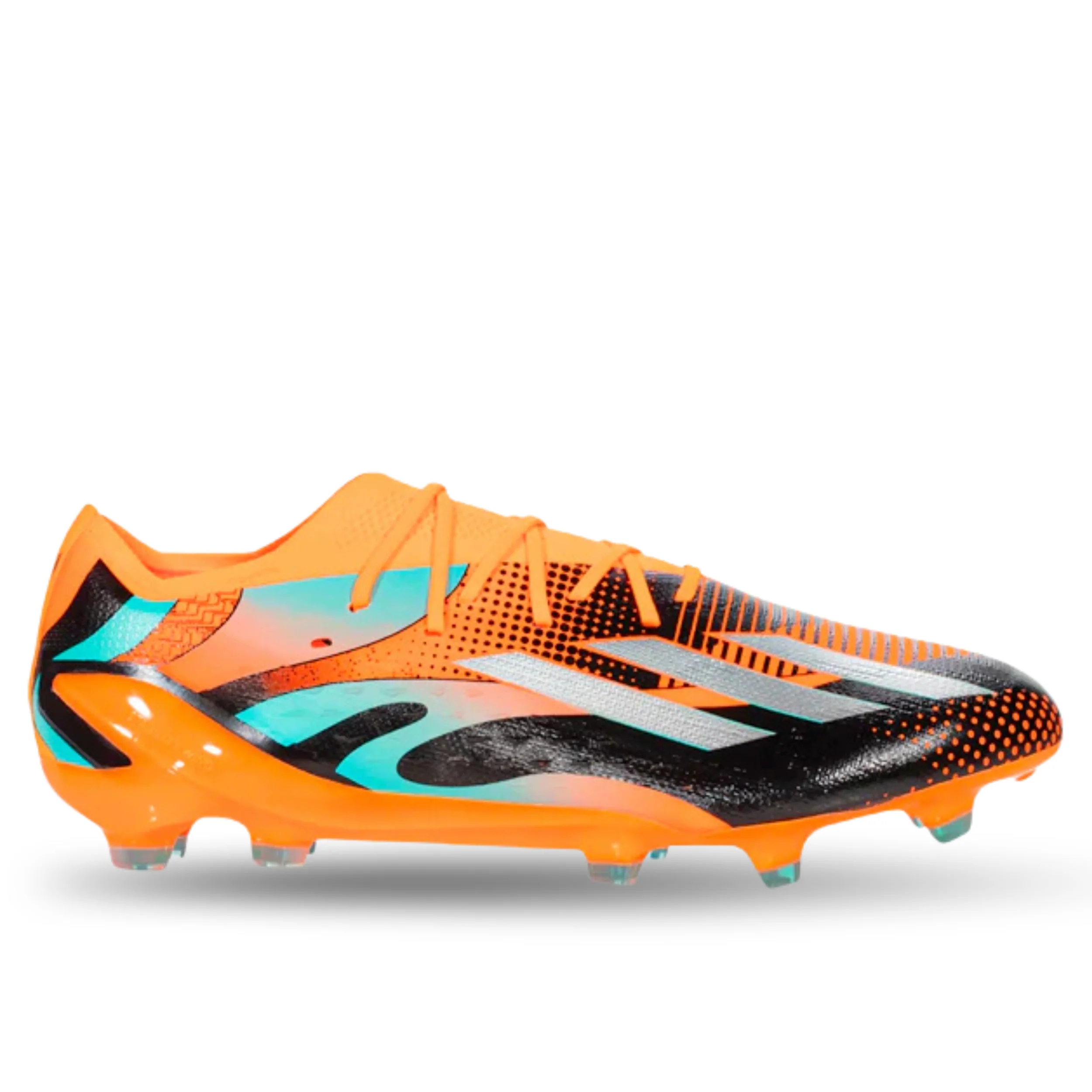 adidas X Speedportal Messi.1 Firm Ground Soccer Cleats (Team Solar Orange/Metallic Silver)