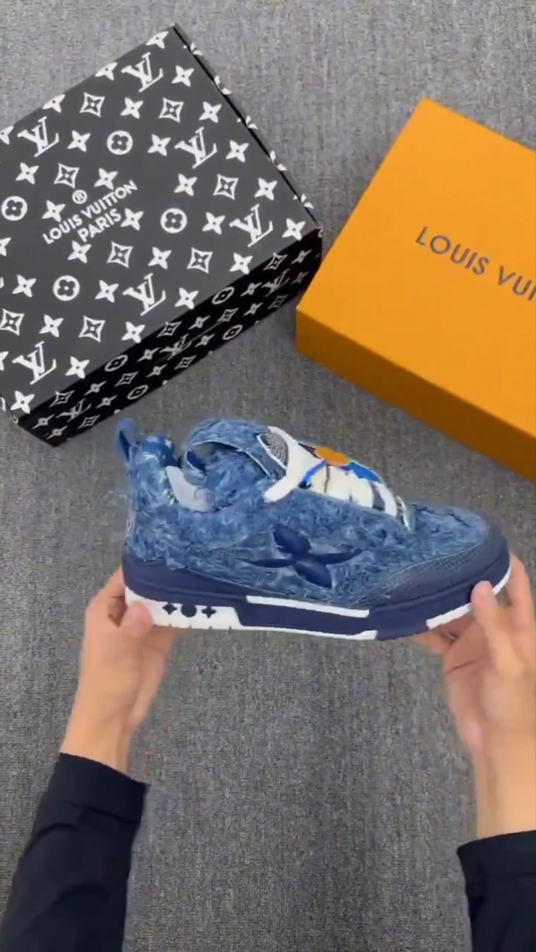 Lois Vuton LV Skate Sneaker Monogram Denim ‘Blue’ – NICE SHOEUS