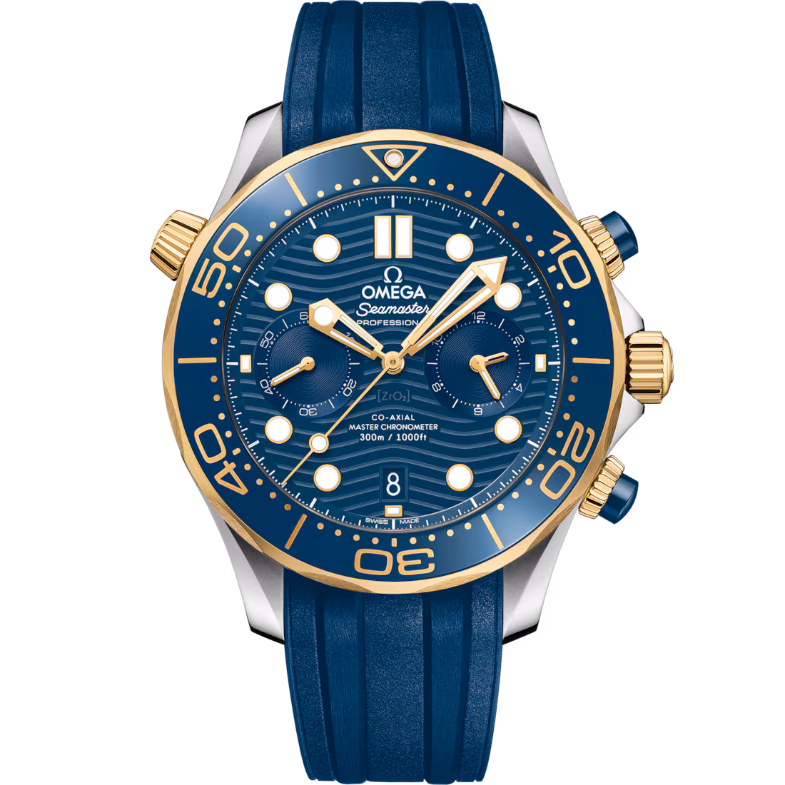 Omega Seamaster Diver 300M 44mm Blue Dial Stainless Steel and 18k Yellow Gold Strap 210.22.44.51.03.001