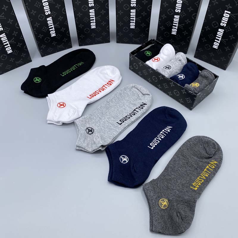 Set of 5 Pairs of Cotton sweat-absorbent Ankle Socks WZ-924000227