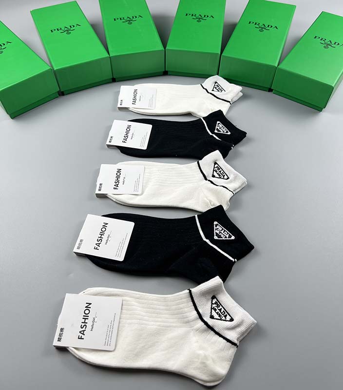 Set of 5 Pairs of Cotton Breathable Ankle Socks WZ-924000257