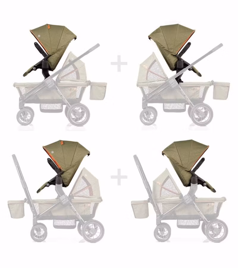 Evenflo Pivot Xplore All-Terrain Stroller Wagon + Second Seat Bundle - Gypsy