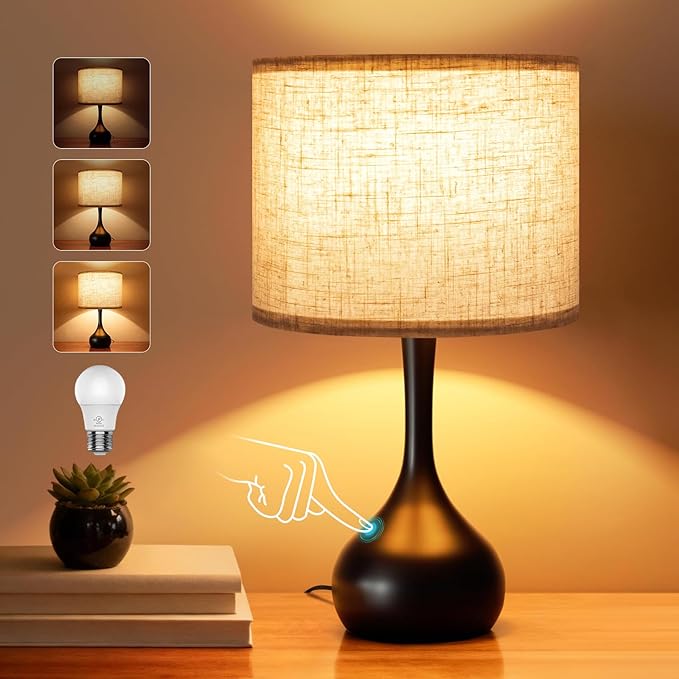 LUMIGROVE Touch Bedside Lamp for Bedroom