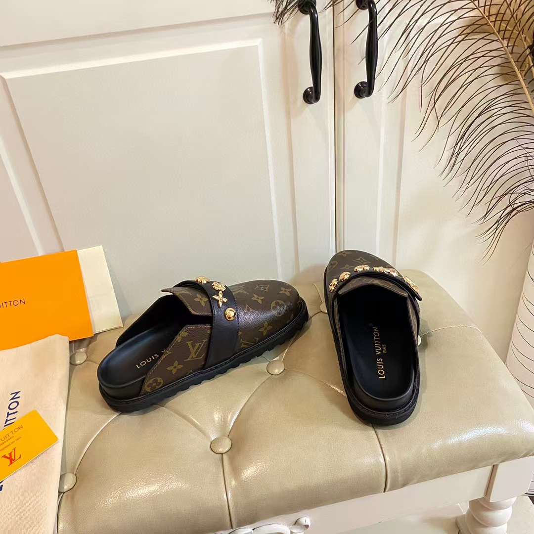 Classic Real Leather Adjustable Straps Slippers LX-872226