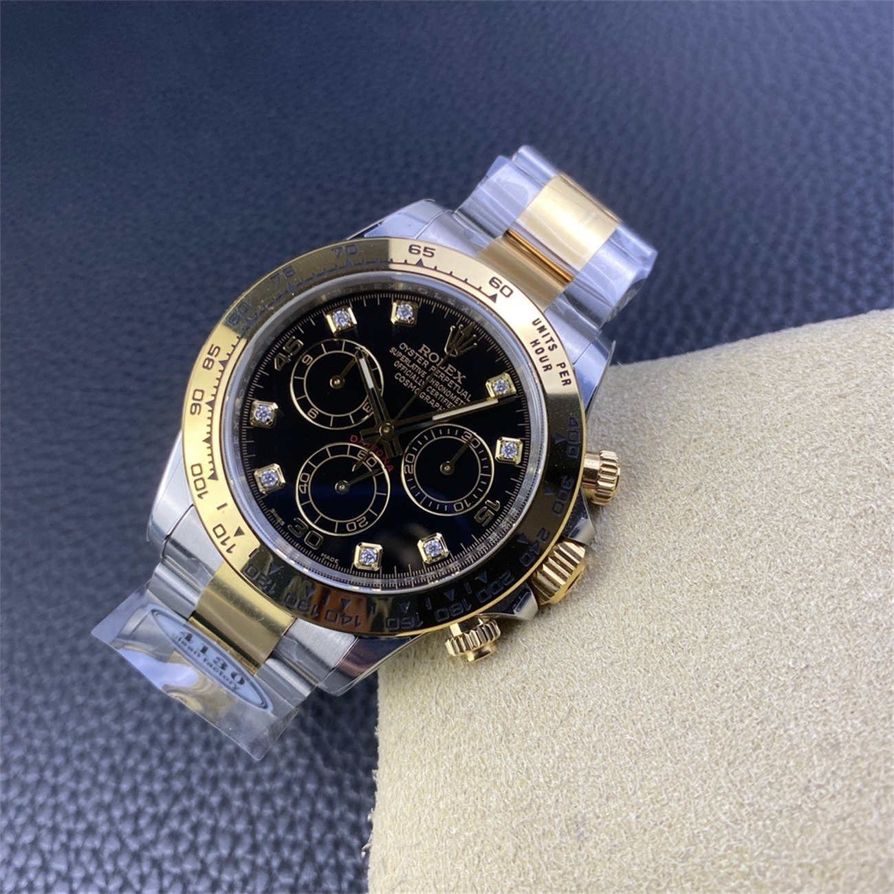 Clean Factory Rolex Daytona Diamond Dial Replica – 116503 Two Tone (Dandong 4130)