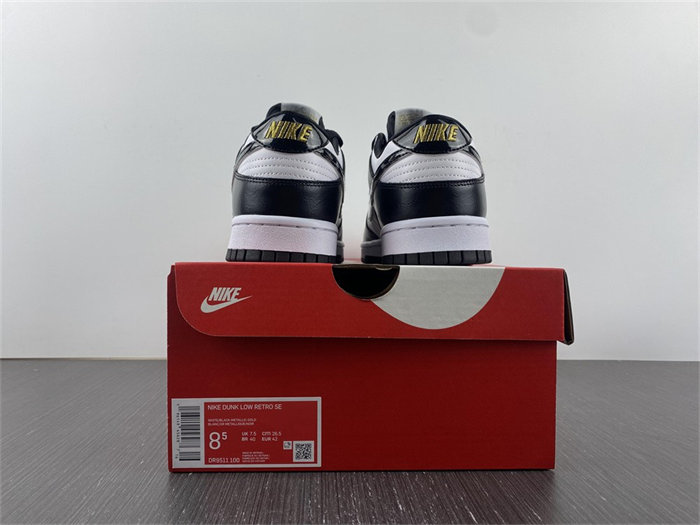 NK Dunk Low World Champs Black White DR9511-100