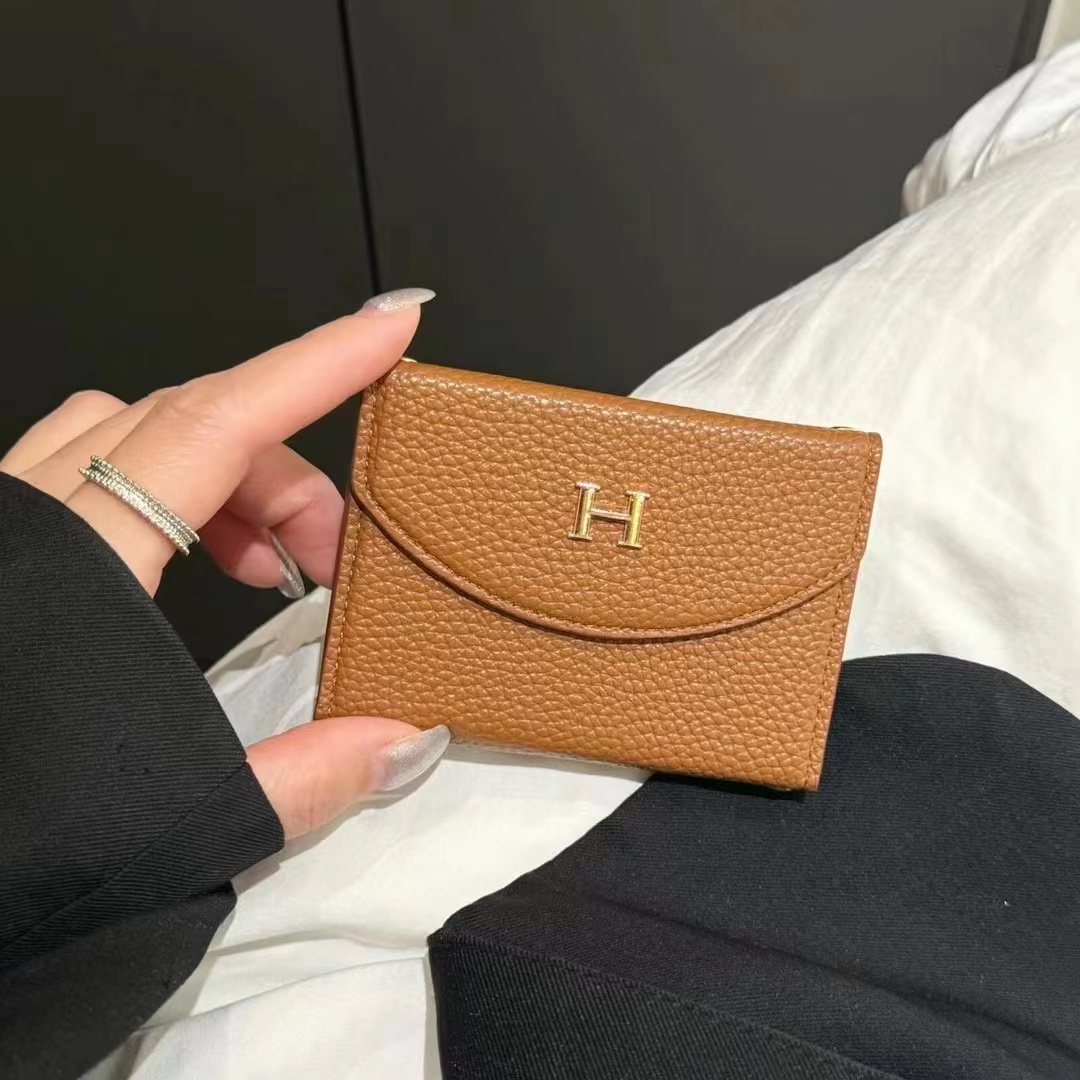 Golden Leather Cardholder with mirro QB-927155