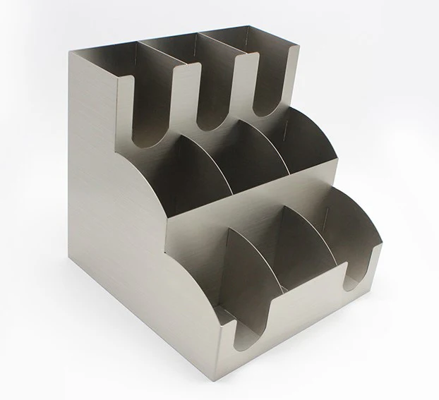 Stainless Steel 9 Compartment Cup,Lid, Utensil, Straw Holder Organizer