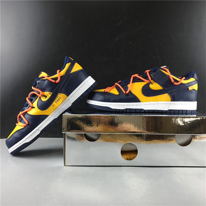NK Dunk Low OW University Gold Midnight Navy CT0856-700