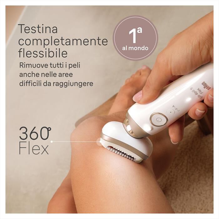 BRAUN - Epilatore SILK-ÉPIL 9 9-011-BIANCO/ORO