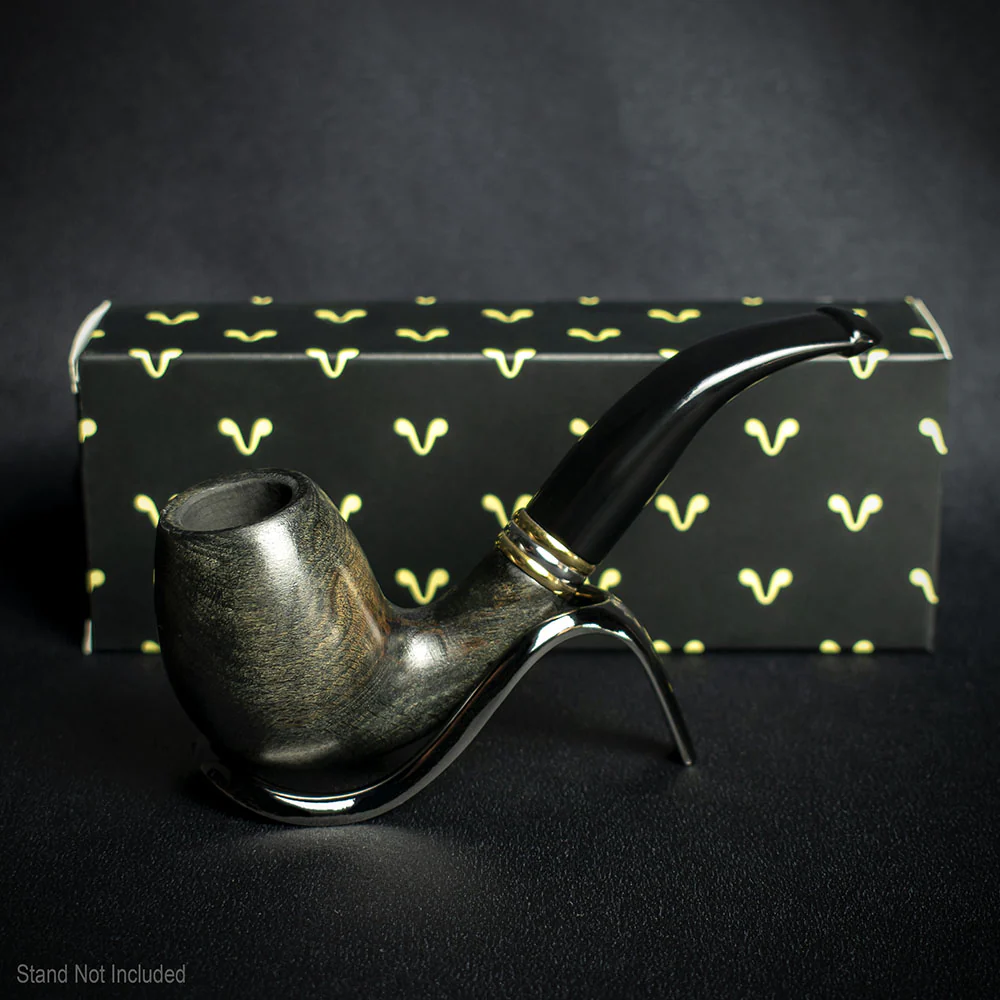 Smoke-King 9mm Black Beechwood Budget Pipe - Bent