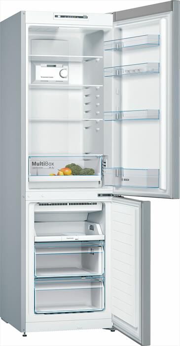 BOSCH - Frigorifero Combinato KGN36NLEA Classe E 186x60 cm-Metal look