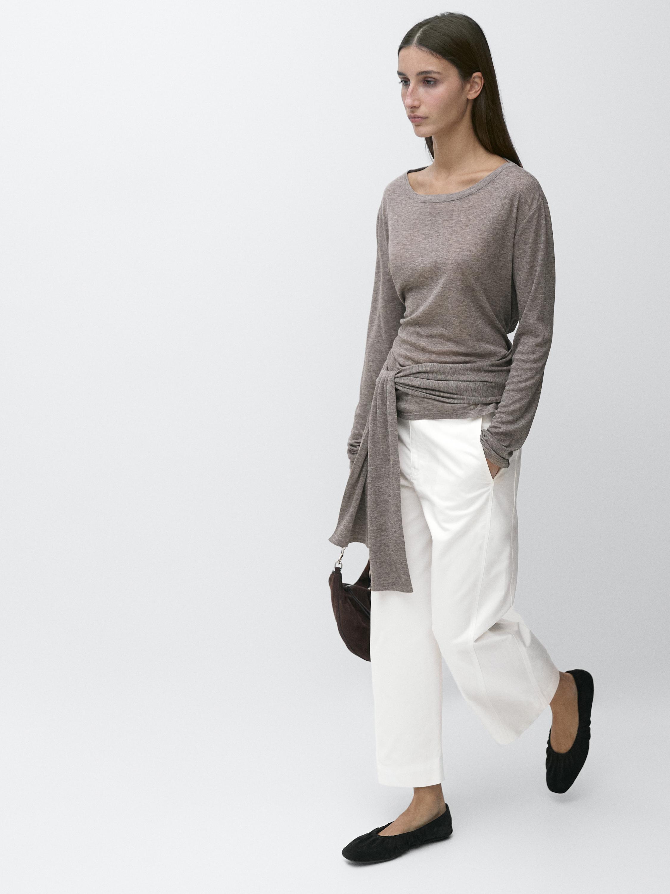 Pantalón barrel fit tiro alto