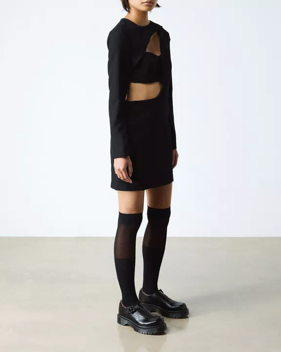 Rejena Mary Jane Croc Emboss Leather Shoes