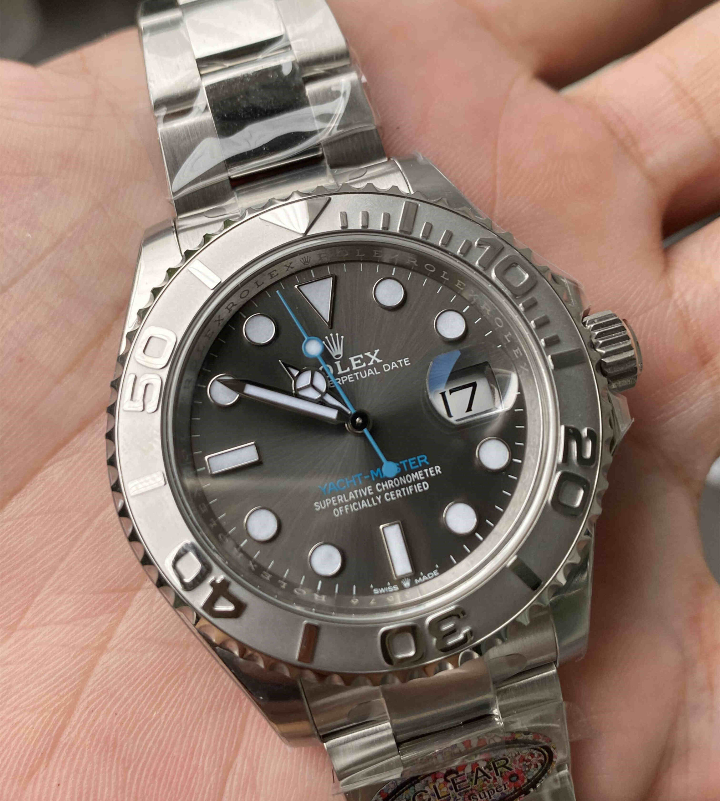 Clean Factory 126622‐0001 – 40mm Grey Yacht-Master Replica