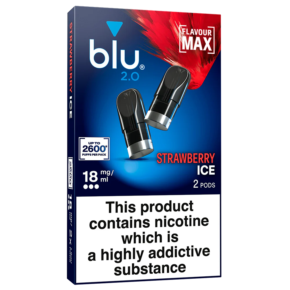 Blu 2.0 Strawberry Ice Vape Pods 18mg/ml 2 Pack